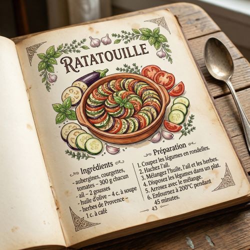 On apprend le français en cuisinant. Рецепт Рататуя.